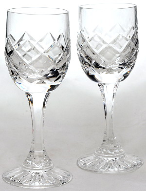 LISBON LIQUEUR PORT SHERRY GLASSES HAND CUT CRYSTAL