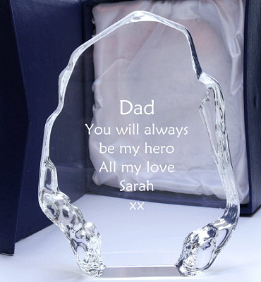 3 sizes ICEBERG award paperweight desktop gift for engraving with your words message