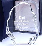 3 sizes ICEBERG award paperweight desktop gift for engraving with your words message