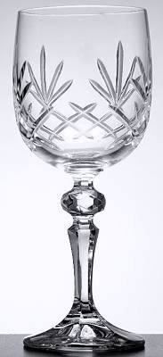 ENGRAVED HAND CUT NEW COUNTY CRYSTAL GOBLET