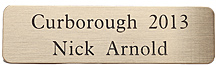 Engraved Jewellers Brass Plaque 90x25mm