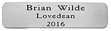 ENGRAVED silver colour PLAQUE 80X20mm